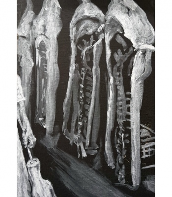 Fleischarbeit 2, Kunstdruck A2 (59,4 x 42 cm)