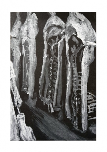 Fleischarbeit 2, Kunstdruck A4 (29,7 x 21cm )