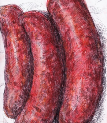 Mettwürste, Original - Zeichnung