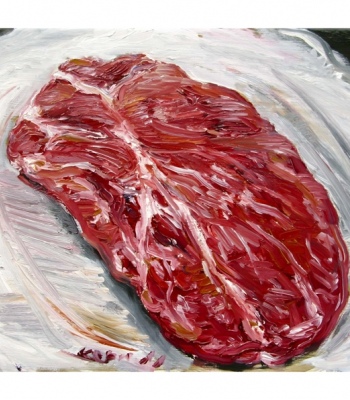 Nackensteak, Kunstdruck A4 (29,7 x 21 cm)