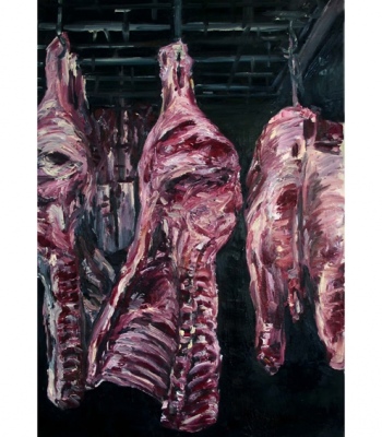 Rinderhälften, Kunstdruck A4 (29,7 x 21 cm)