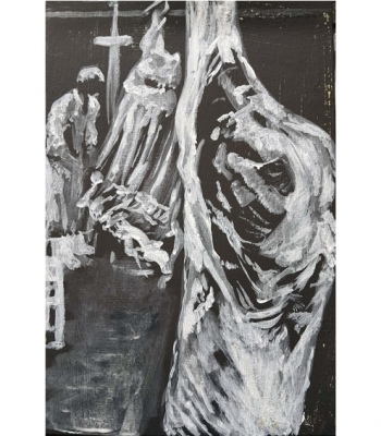 Fleischarbeit, Kunstdruck A4 (29,7 x 21 cm)