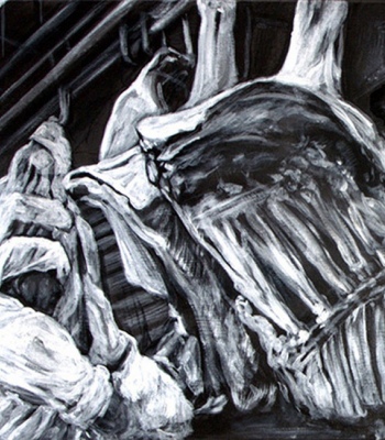 Fleischarbeit 3, Original - Gemälde 